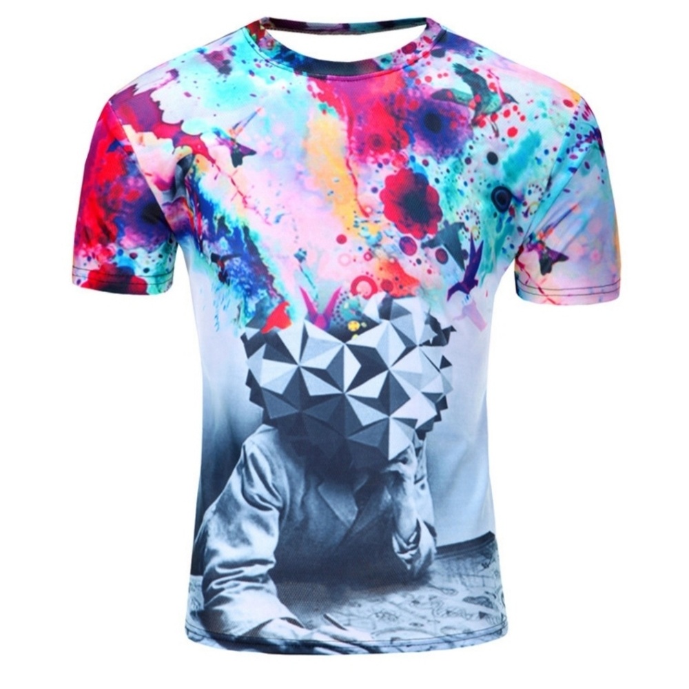 BULANQI Surrealist 3D Art All-Over Print | Cyber-Grunge Avant Garde Graphic Tee
